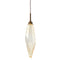 Rock Crystal LED Pendant Light  option Flat Bronze