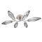 Rock Crystal Organic LED Semi Flush Mount  option Smoke