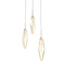 Rock Crystal Round Multi-Light LED Pendant Light  option Amber