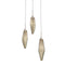 Rock Crystal Round Multi-Light LED Pendant Light  option Bronze