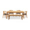 Haven Outdoor Rectangular Dining Set with Bench  option 4 Chairs