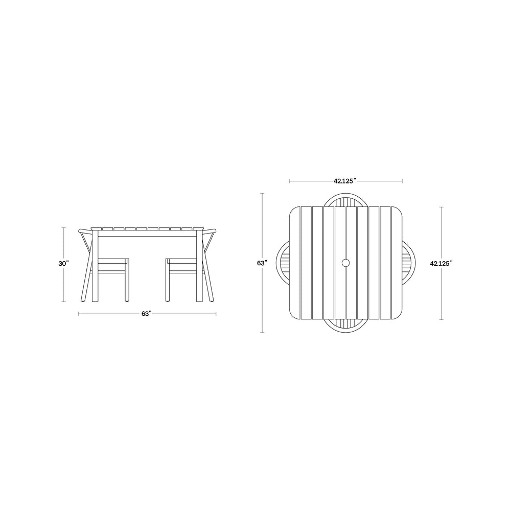 Haven Outdoor Square Dining Set