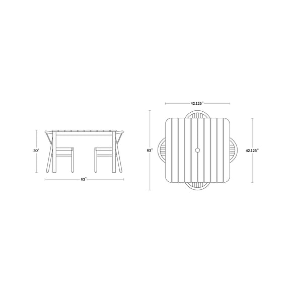 Haven Outdoor Square Dining Set