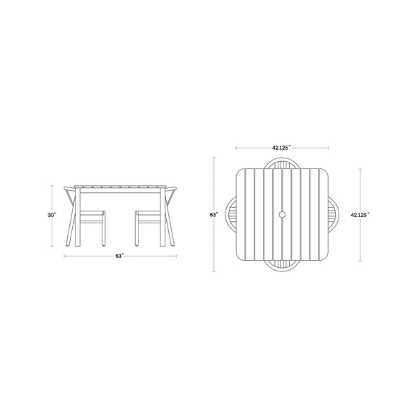 Haven Outdoor Square Dining Set