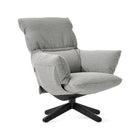 Lud'o Lounge Chair with Ottoman Spokes Base