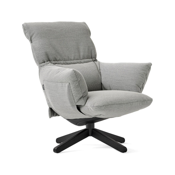 Lud'o Lounge Chair with Ottoman Spokes Base