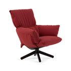 Lud'o Lounge Chair with Ottoman Spokes Base