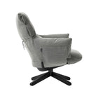 Lud'o Lounge Chair with Ottoman Spokes Base