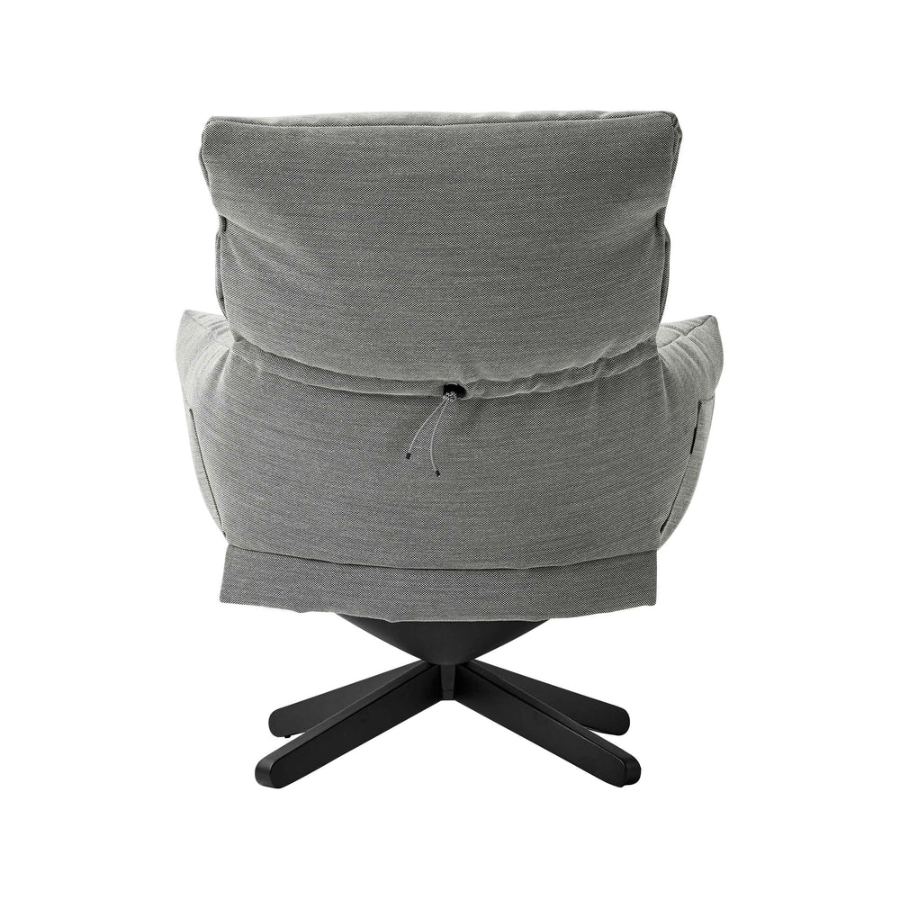 Lud'o Lounge Chair with Ottoman Spokes Base