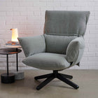 Lud'o Lounge Chair with Ottoman Spokes Base