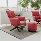 Lud'o Lounge Chair with Ottoman Spokes Base