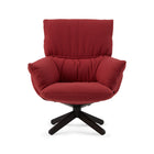 Lud'o Lounge Chair with Ottoman Spokes Base