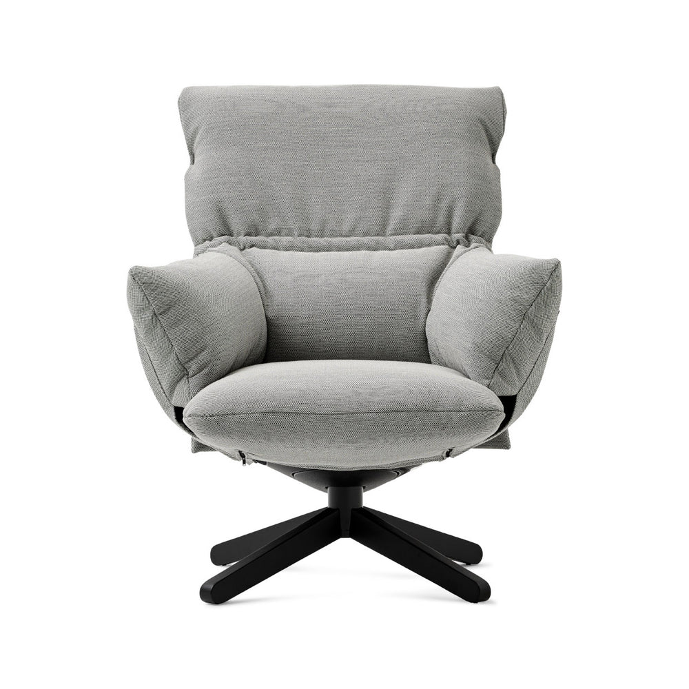 Lud'o Lounge Chair with Ottoman Spokes Base