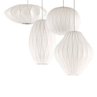 Medium: 13 in diameter / 10 ft Nelson Cigar Crisscross Bubble Pendant Light