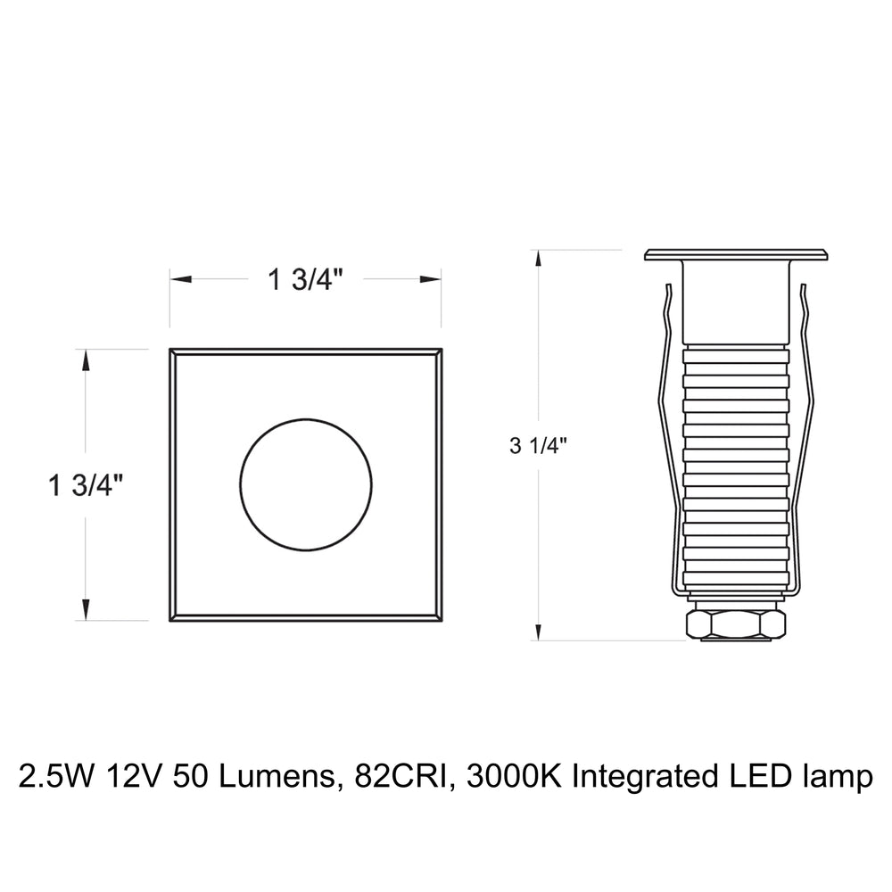 Dot Square Outdoor LED Button Light