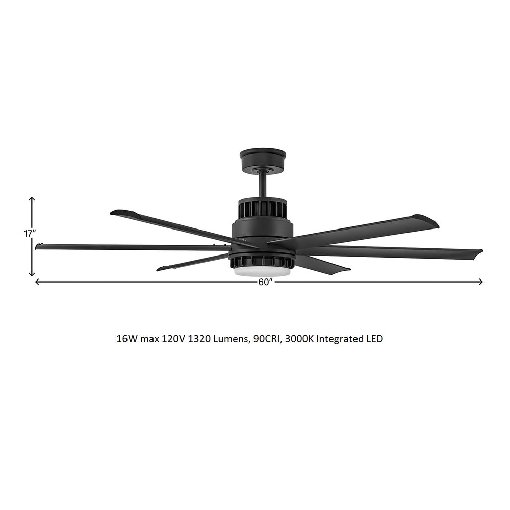 Draftsman Outdoor LED Ceiling Fan