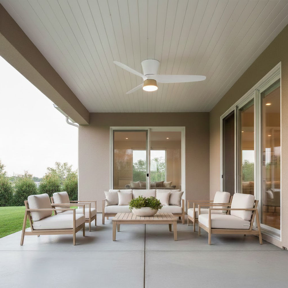 Neo LED Flush Mount Ceiling Fan