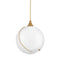 Skye Pendant Light  option Heritage Brass with Cased Opal glass