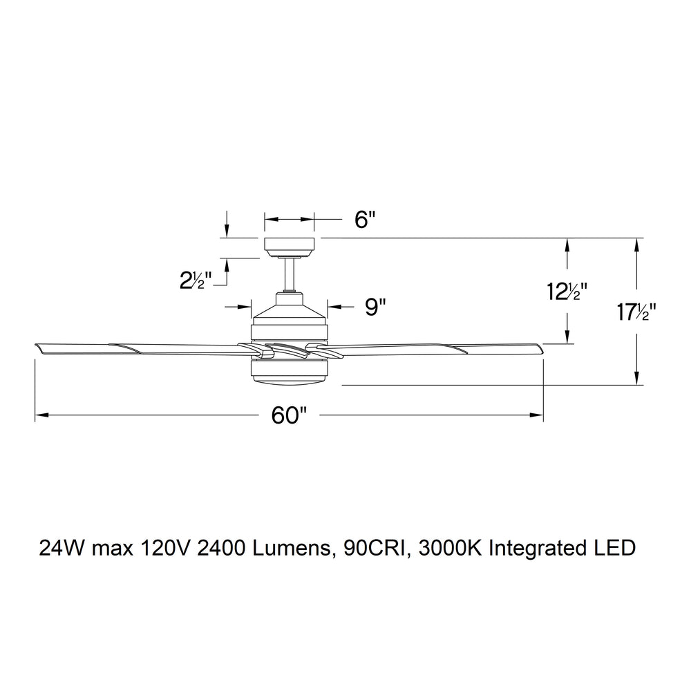 Turbine LED Ceiling Fan