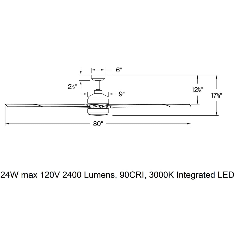 Turbine LED Ceiling Fan