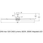 Turbine LED Ceiling Fan