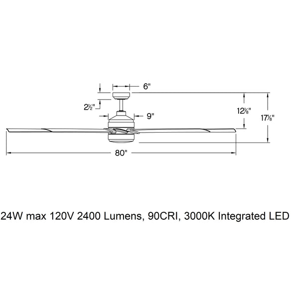 Turbine LED Ceiling Fan