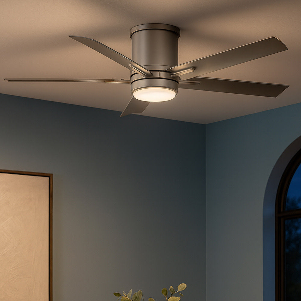 Vail Outdoor LED Flush Mount Ceiling Fan