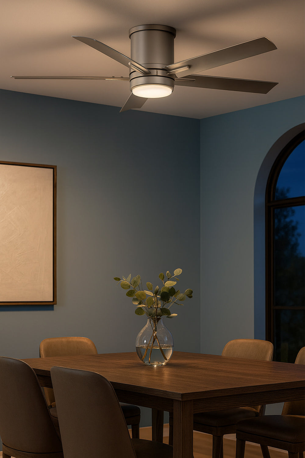Vail Outdoor LED Flush Mount Ceiling Fan