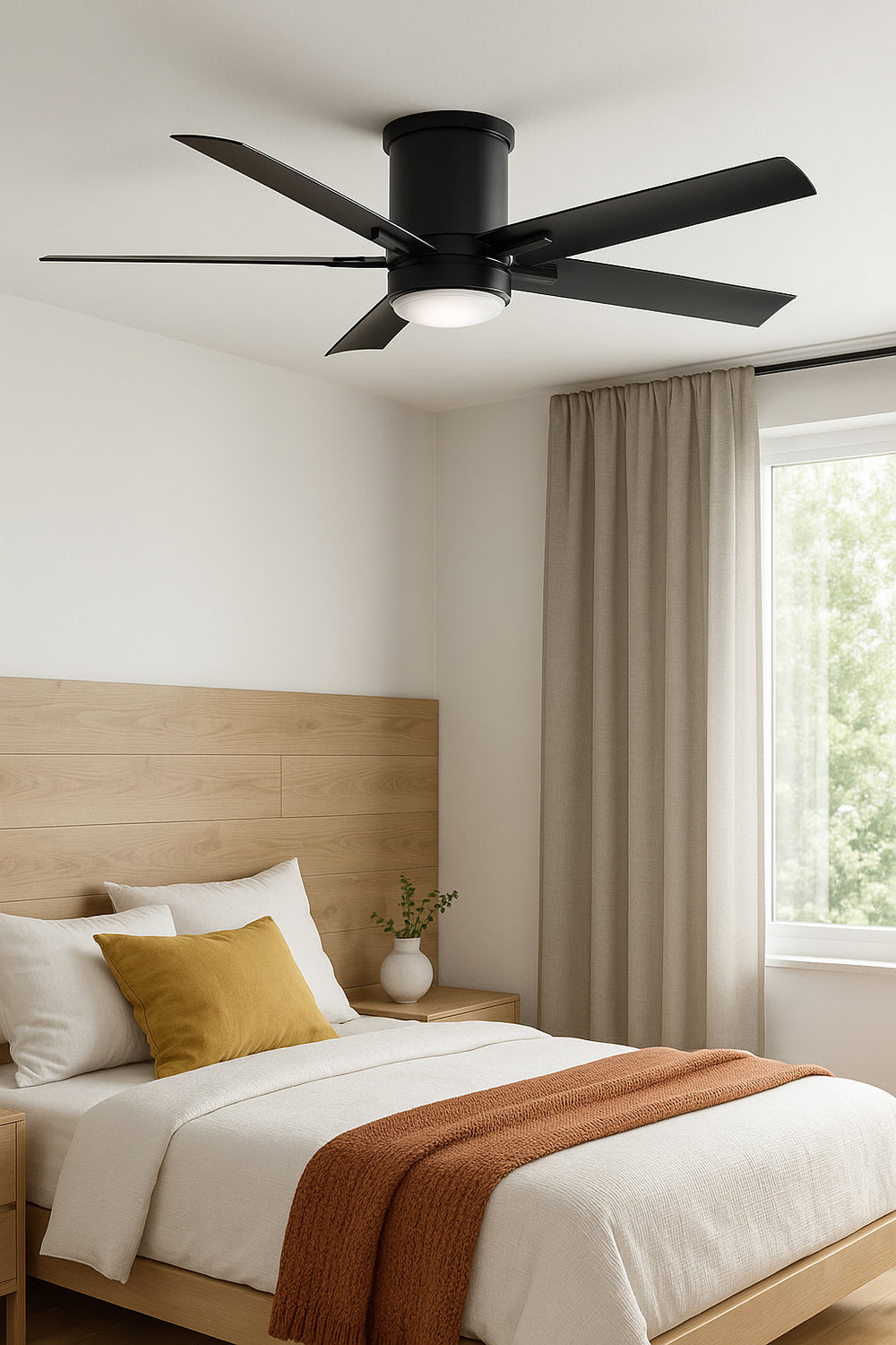 Vail Outdoor LED Flush Mount Ceiling Fan