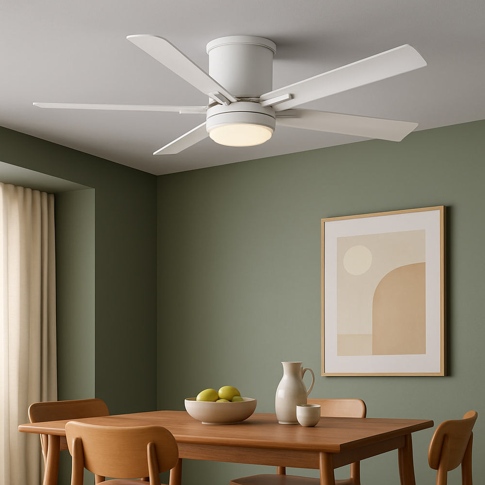 Vail Outdoor LED Flush Mount Ceiling Fan