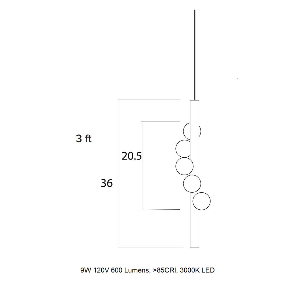 Willow Vertical LED Pendant Light