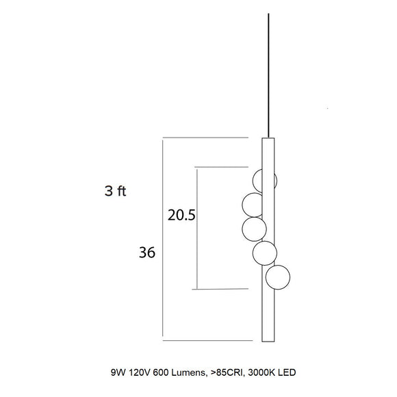 Willow Vertical LED Pendant Light