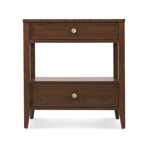 Archives 2-Drawer Nightstand with Open Storage