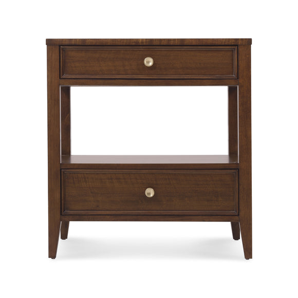 Archives 2-Drawer Nightstand with Open Storage