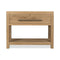 Driftwood Nightstand with Stone  option Buckboard