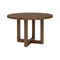 Driftwood Round Dining Table  option Worn Saddle