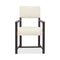 Driftwood Upholstered Dining Armchair  option Burnt Timber