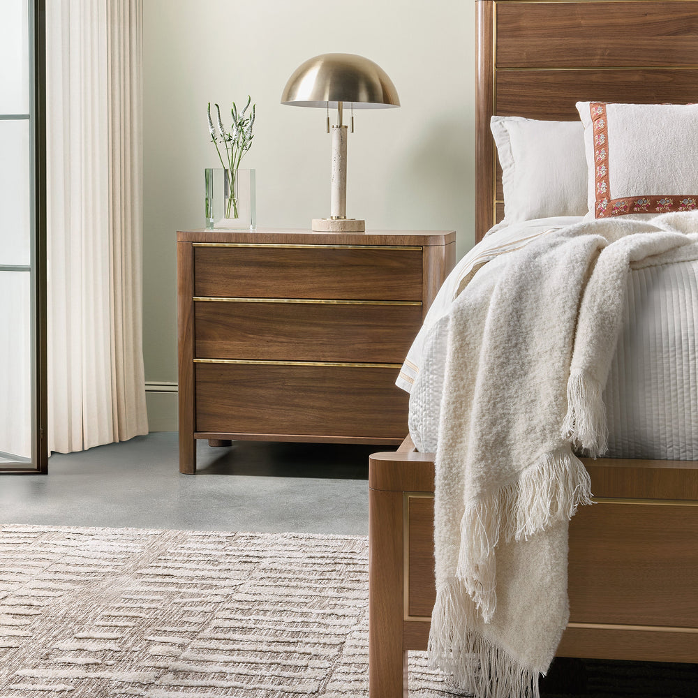 Eleana Wood 3-Drawer Nightstand