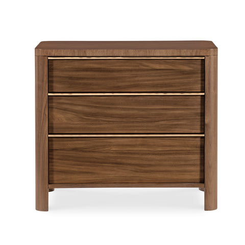 Eleana Wood 3-Drawer Nightstand