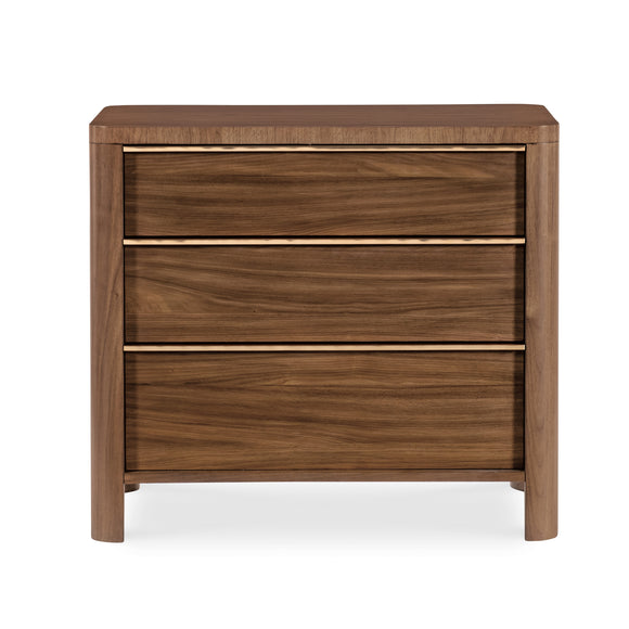 Eleana Wood 3-Drawer Nightstand