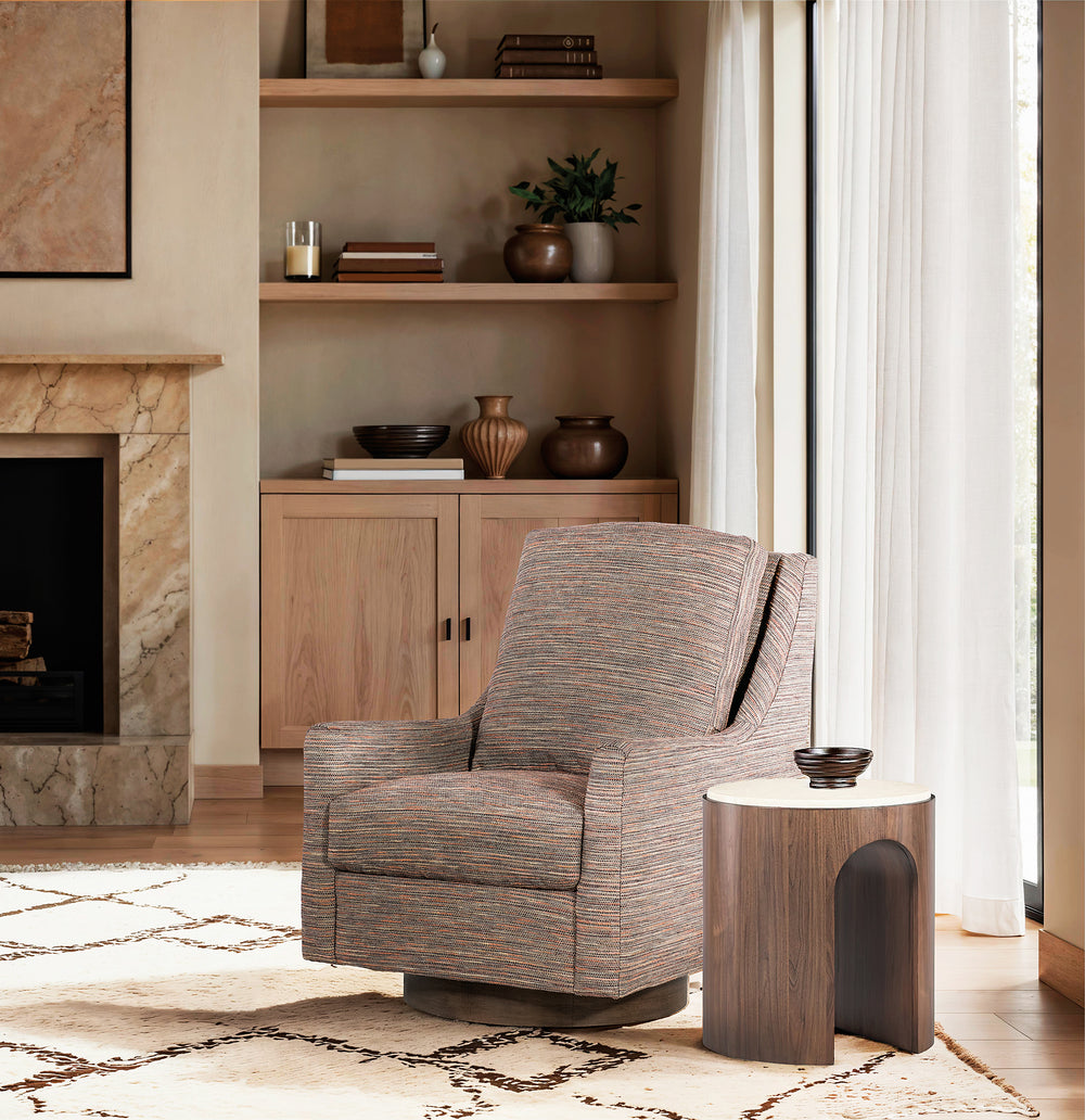 Eleana Wood Round End Table