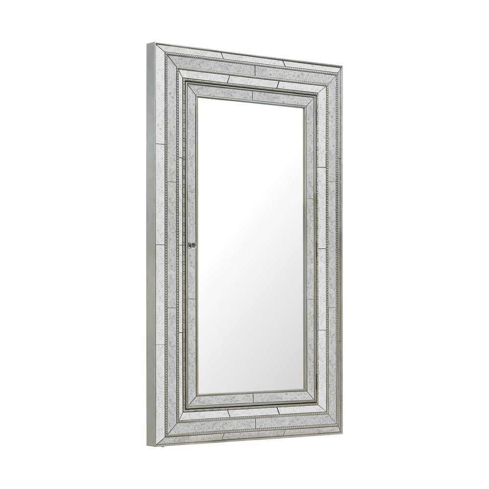 Melange Glamour Floor/Wall Mirror with Jewelry Armoire Storage