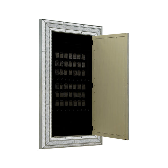 Melange Glamour Floor/Wall Mirror with Jewelry Armoire Storage