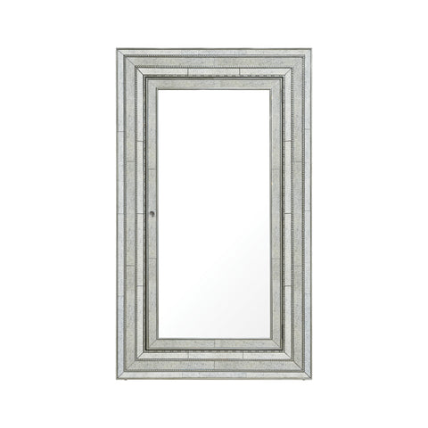 Melange Glamour Floor/Wall Mirror with Jewelry Armoire Storage