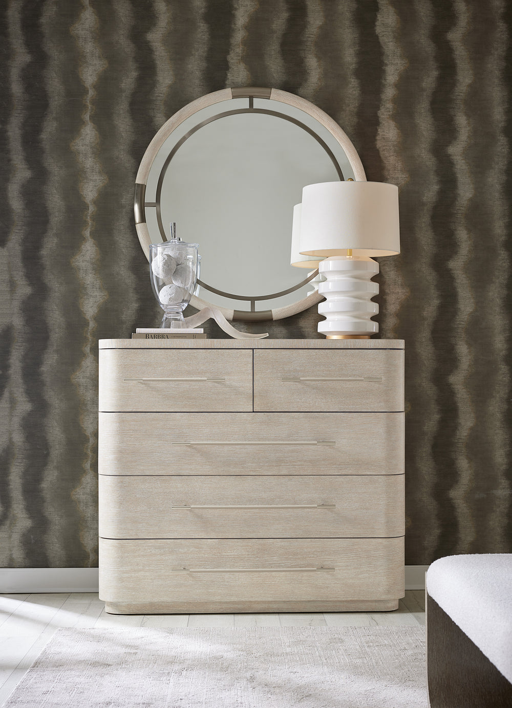 modern mood dresser 6 Drawer Dresser with Charging Station and LED Light Modern Chest of  Drawers
