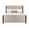 Retreat Upholstered Panel Bed  option Black Sand