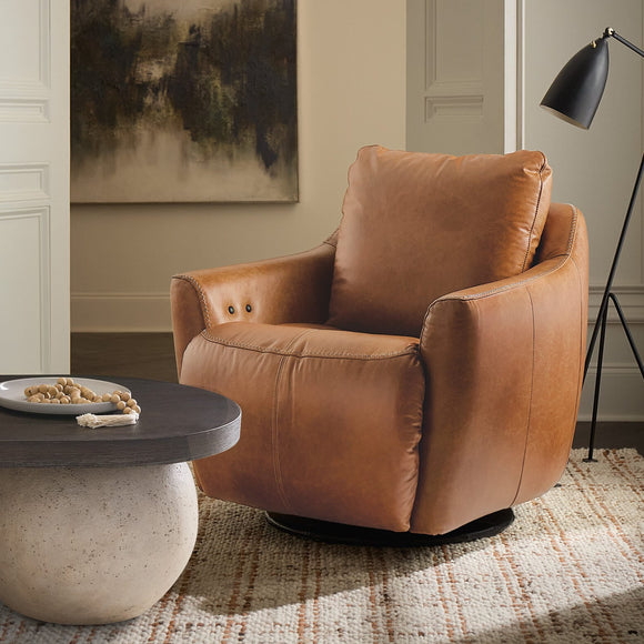 Beau Swivel Chair with Power Footrest