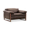 Jericho Power Recliner with Power Headrest  option Dallas Americano/Dark Wood