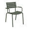 Circum Aluminum Outdoor Cafe Table  option 2 ReCLIPS Dining Chairs / Olive Green