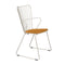 Circum Bamboo Outdoor Cafe Table  option 2 Paon Dining Chairs / White